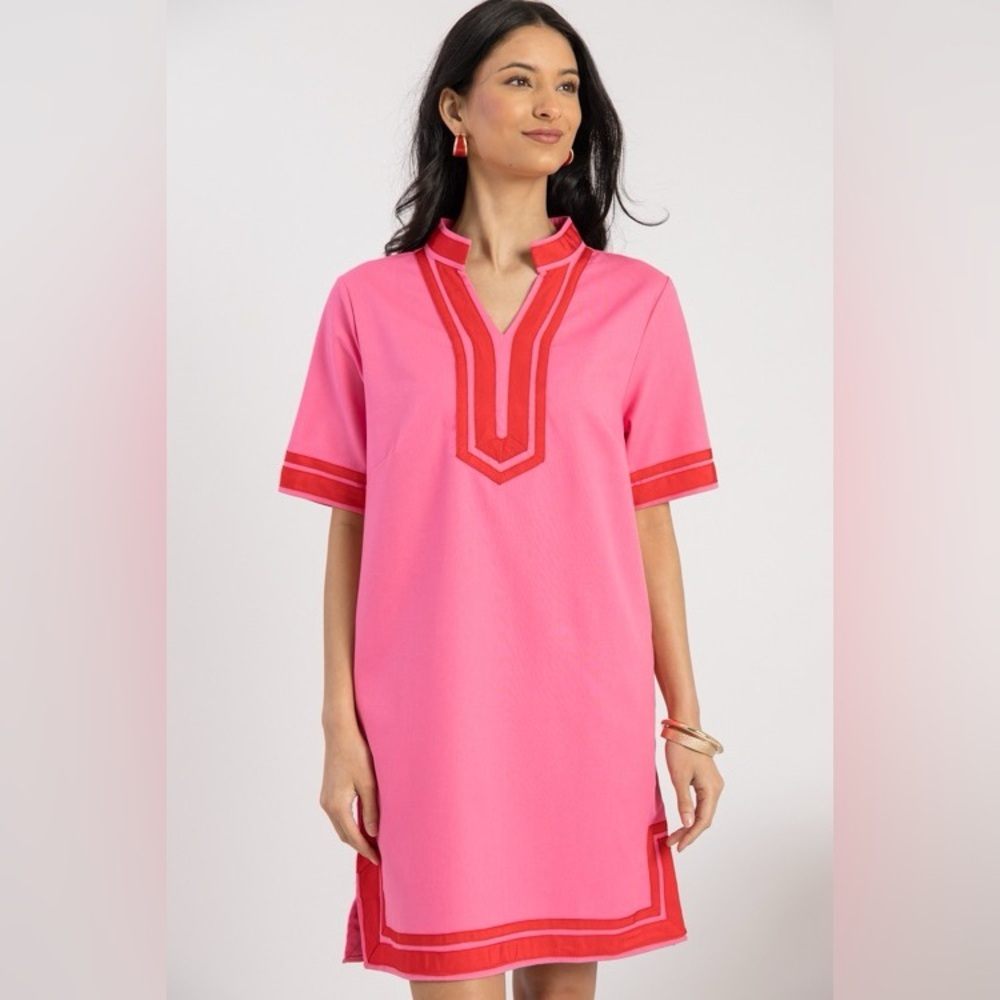 NWT She + Sky Pink‎ 100% Linen Full Sail Dress Size Small - Picture 12 of 14